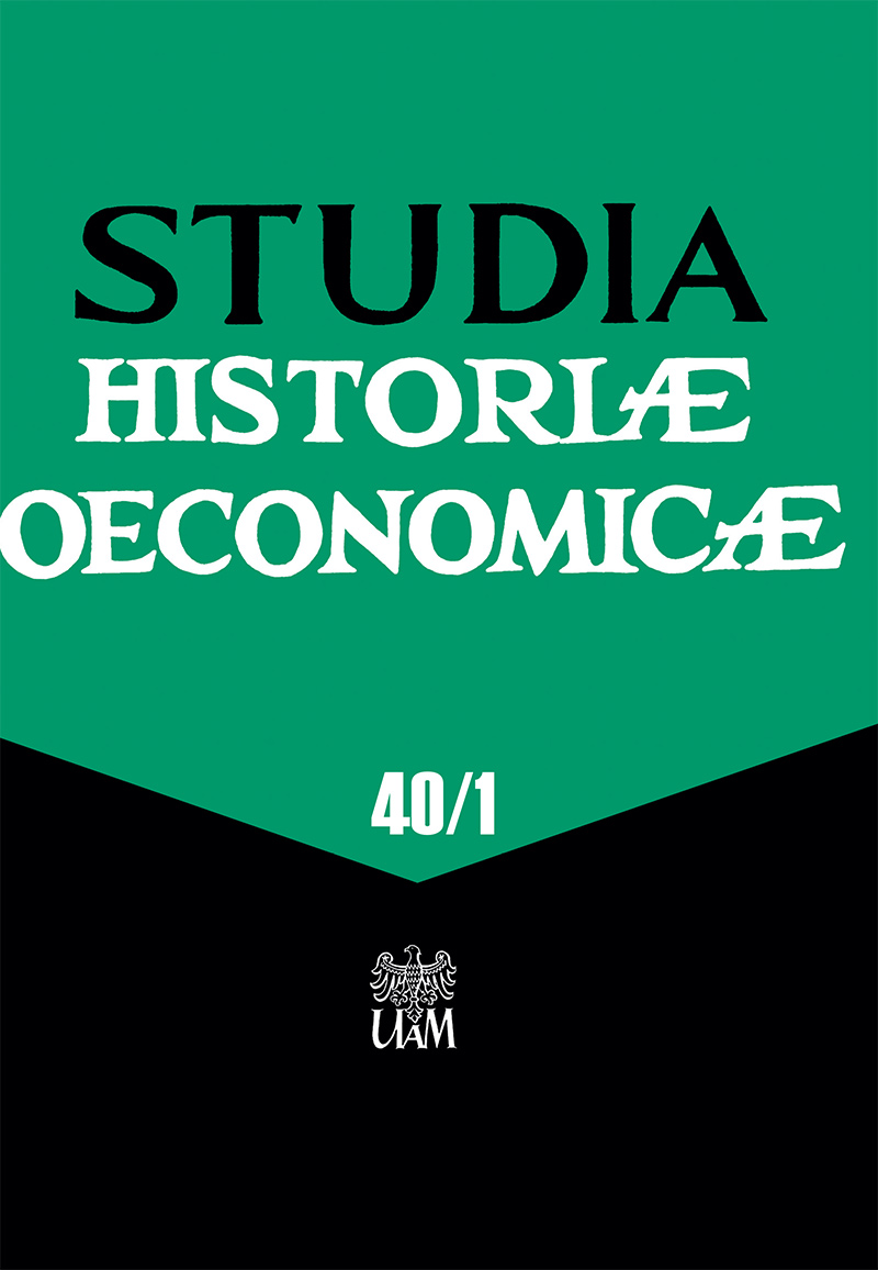 Studia Historiae Oeconomicae vol. 40 Studia Historiae Oeconomicae vol. 40