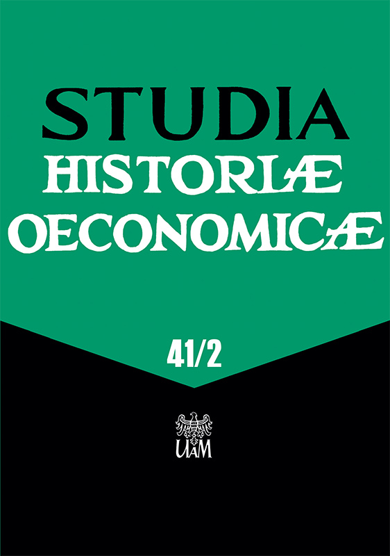 Studia Historiae Oeconomicae Volume 41/2 Studia Historiae Oeconomicae Volume 41/2