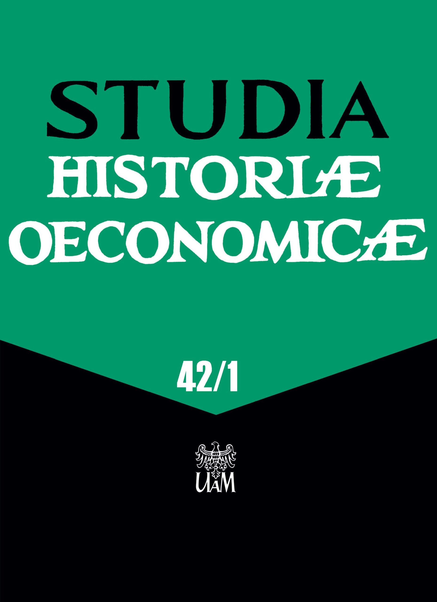 Studia Historiae Oeconomicae, vol. 42/1 Studia Historiae Oeconomicae, vol. 42/1